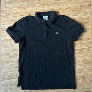 Lacoste Black Regular Fit Soft Cotton Polo Size 3